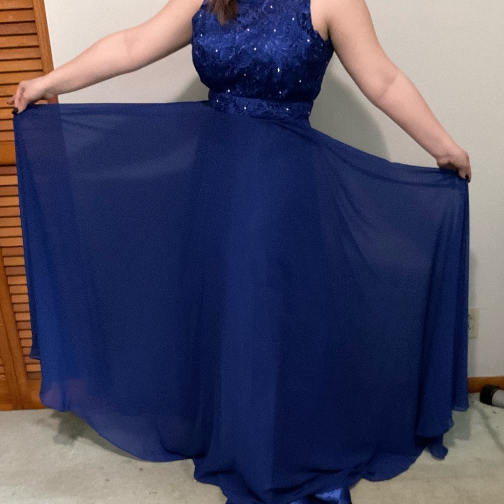 Blue Sparkly Formal Dress